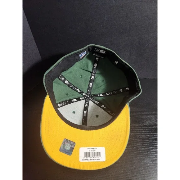 New Era Green Bay Packers NFL 59FIFTY Fitted Hat Size 8 - Picture 5 of 7